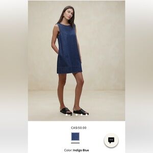 BNWT - Banana Republic Ella Italian Mini Denim Dress